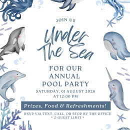 Under the sea flyer with dolphins and whales