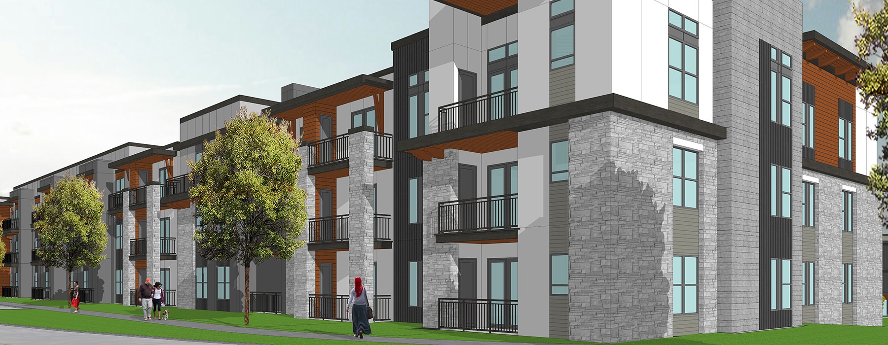 Exterior view of the apartments